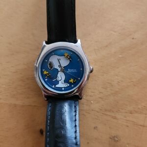 Vintage 1958 Peanuts Snoopy and Woodstock Armitron Animated Collectible Watch